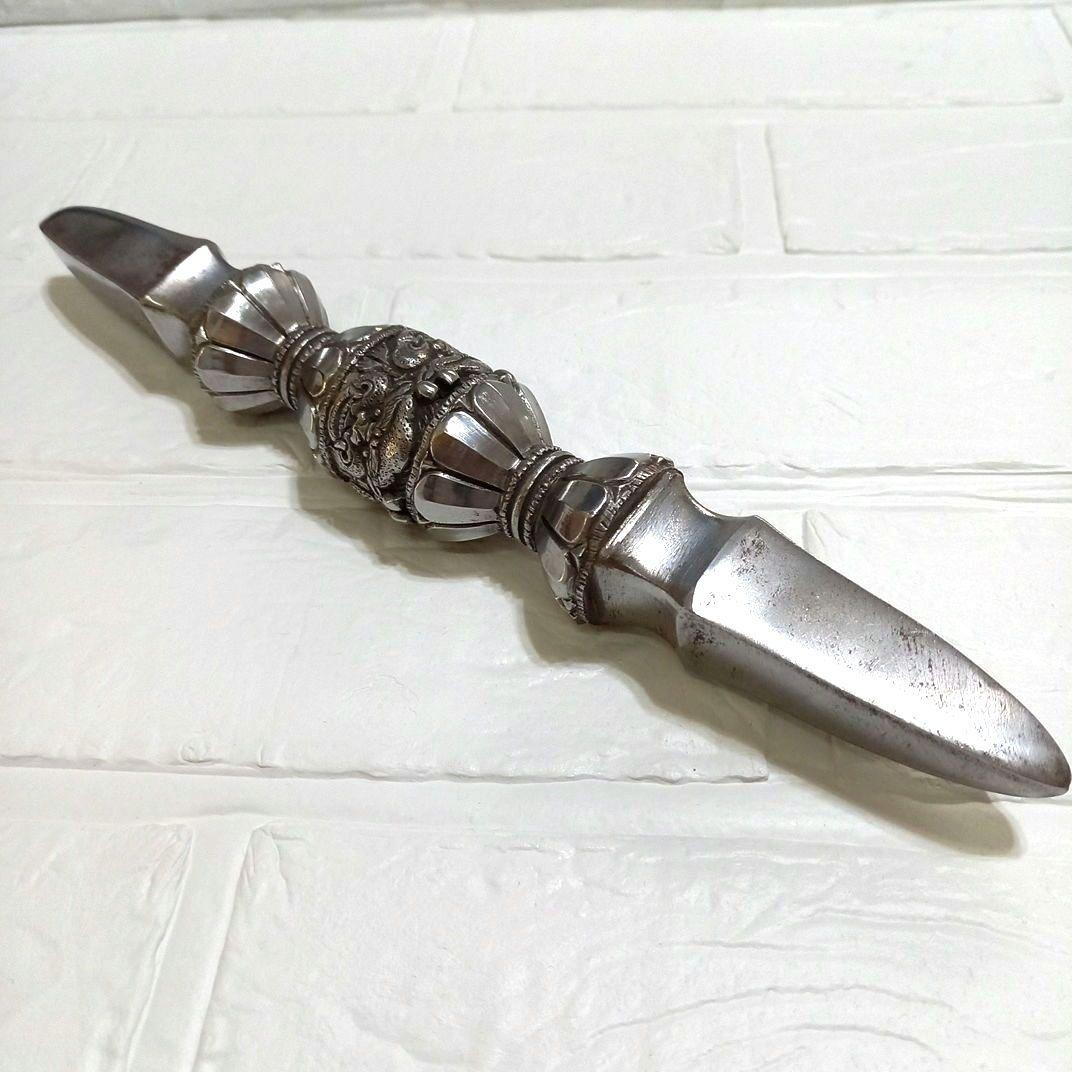 独鈷杵 約27.5cm◼️鉄製◼️金剛杵◼️密教法具 護摩法