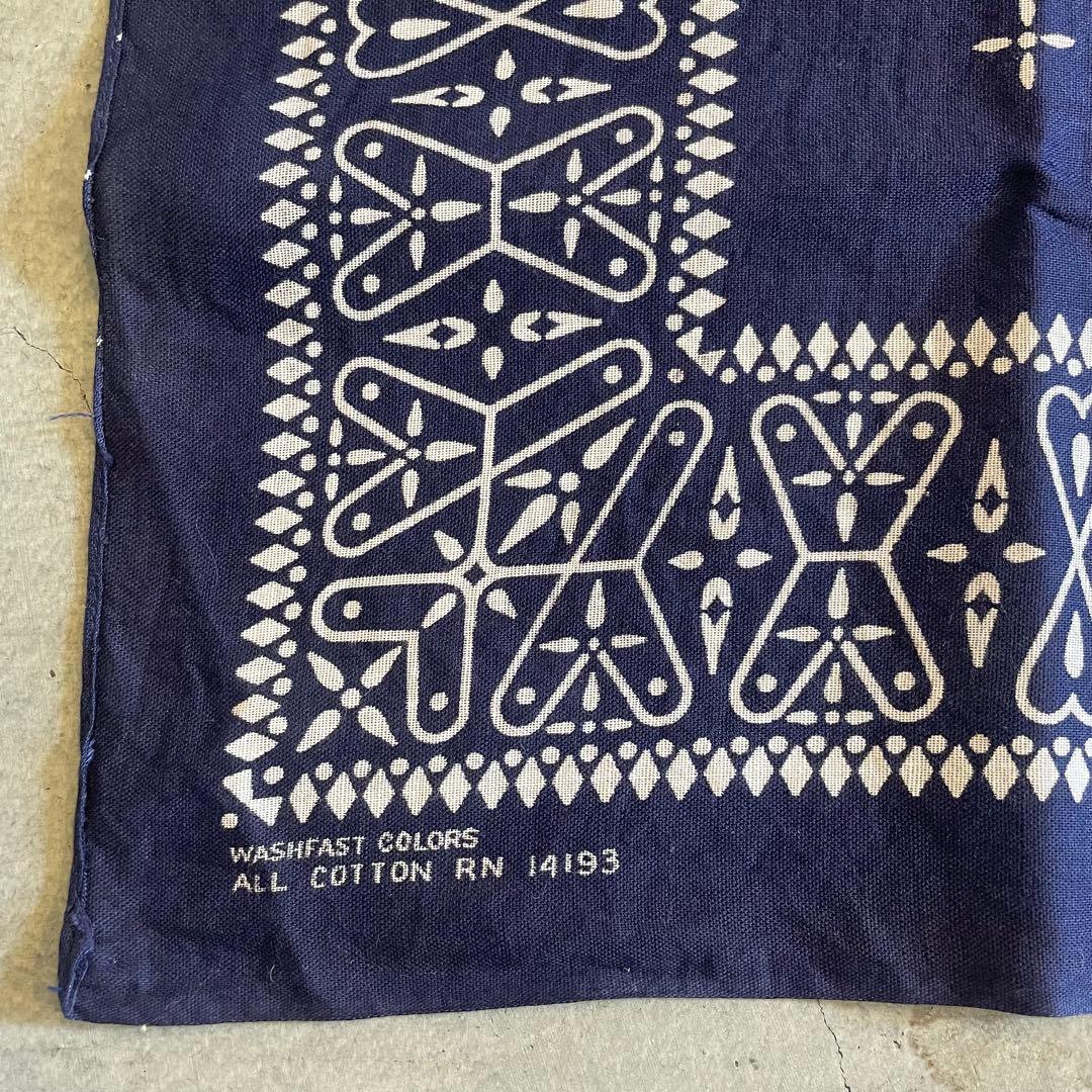 60s バンダナ クロス　クロス柄　USA製　ビンテージ
