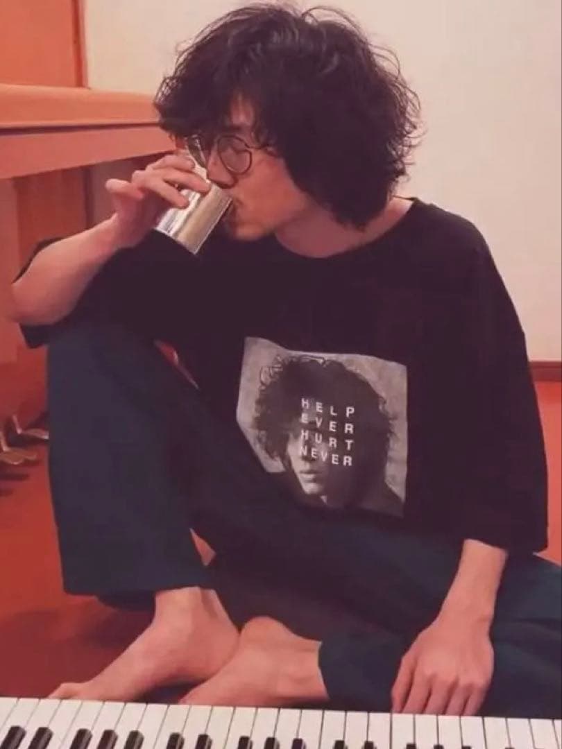 藤井風 HEHN顔 Tシャツ Lサイズ ブラック 初期 - メルカリ