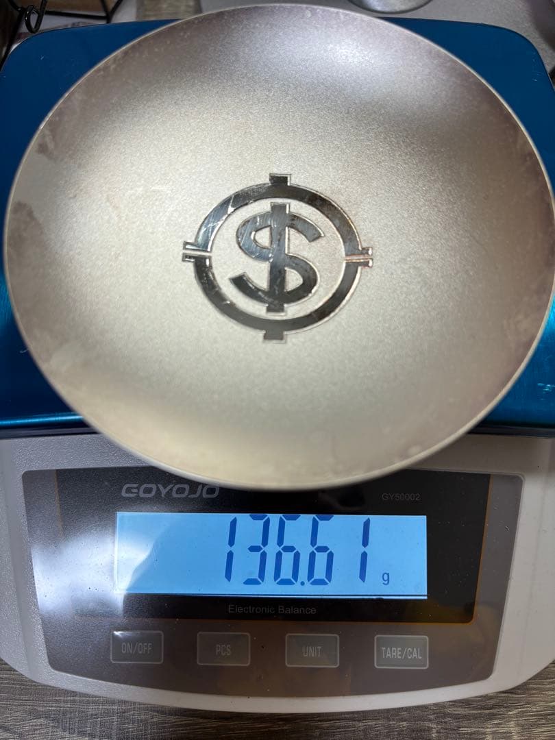 【純銀製】純銀杯136.6g！純銀刻印有り。ホールマーク。Sv1000 純銀製】純銀杯136.6g！純銀刻印有り。ホールマーク。Sv1000