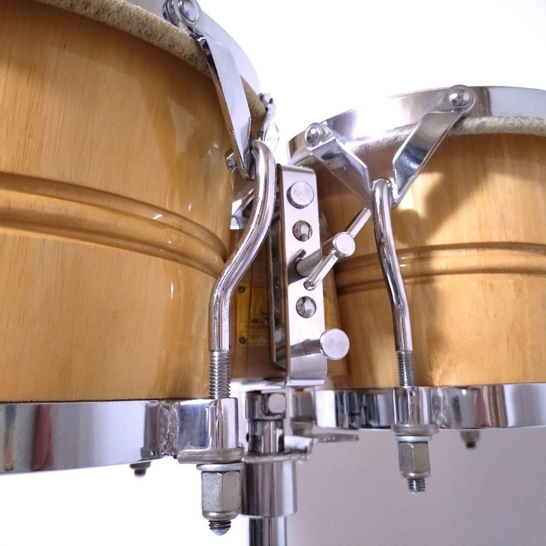 Pearl ホワイトウッドボンゴ スタンド セット BG-209W 本皮 パール