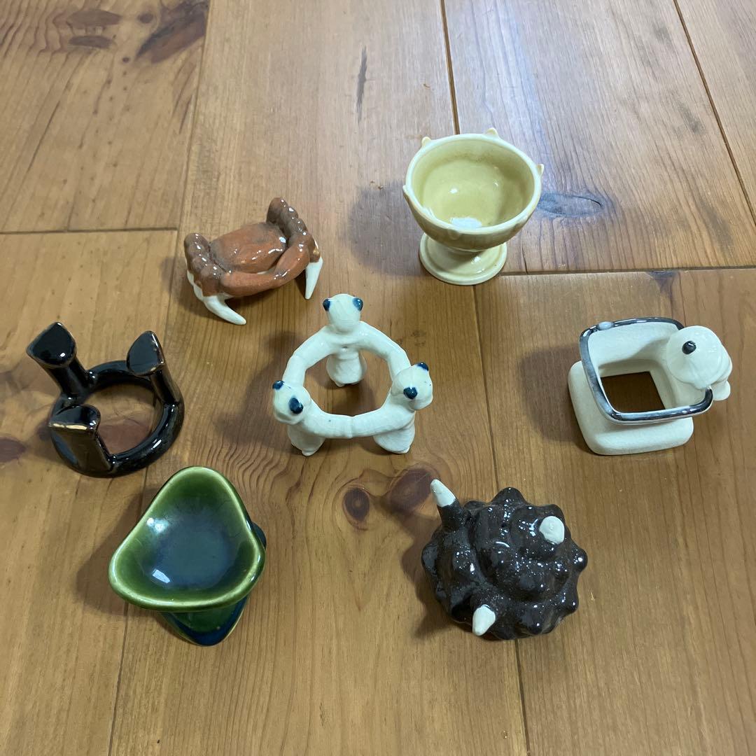 茶事具】色変七種蓋置 加藤五陶作 蓋置200 茶事