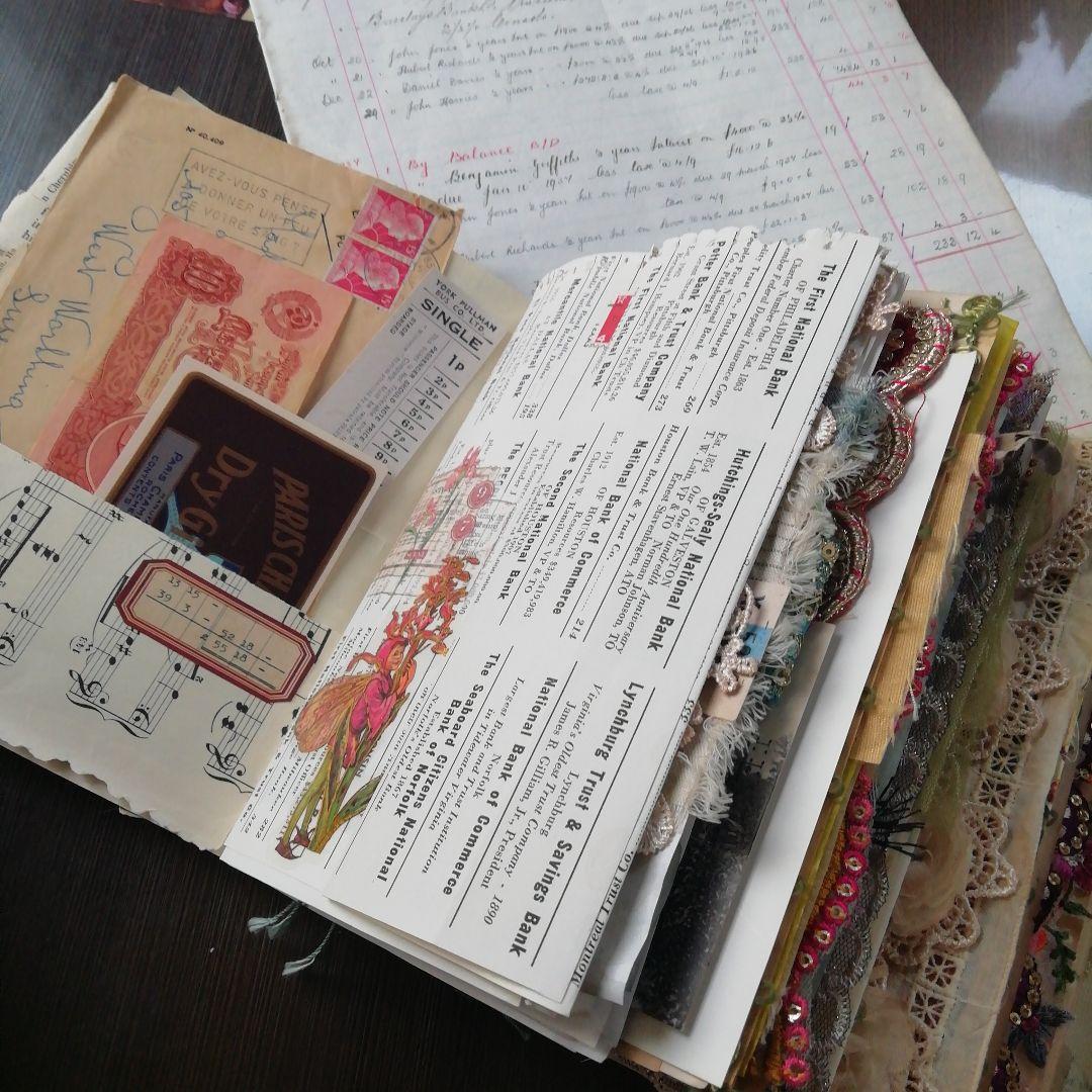 分厚ーーいジャンクジャーナル♡雑記帳　ヴィンテージ　植物　ブロカント