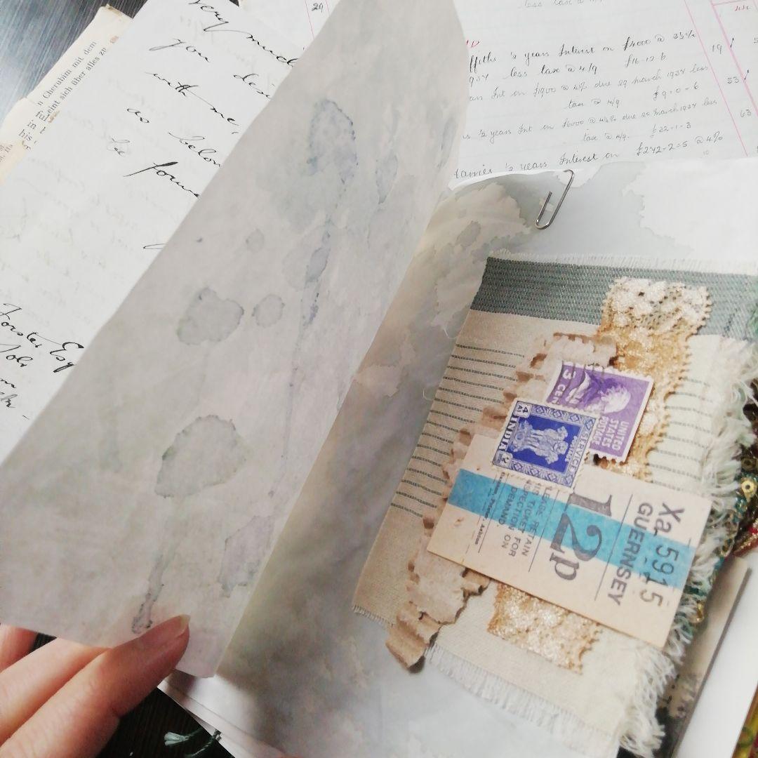 分厚ーーいジャンクジャーナル♡雑記帳　ヴィンテージ　植物　ブロカント