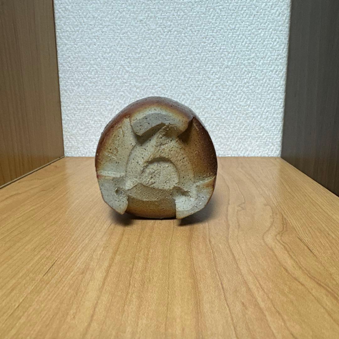 駒形九磨　備前焼　三ツ足湯呑