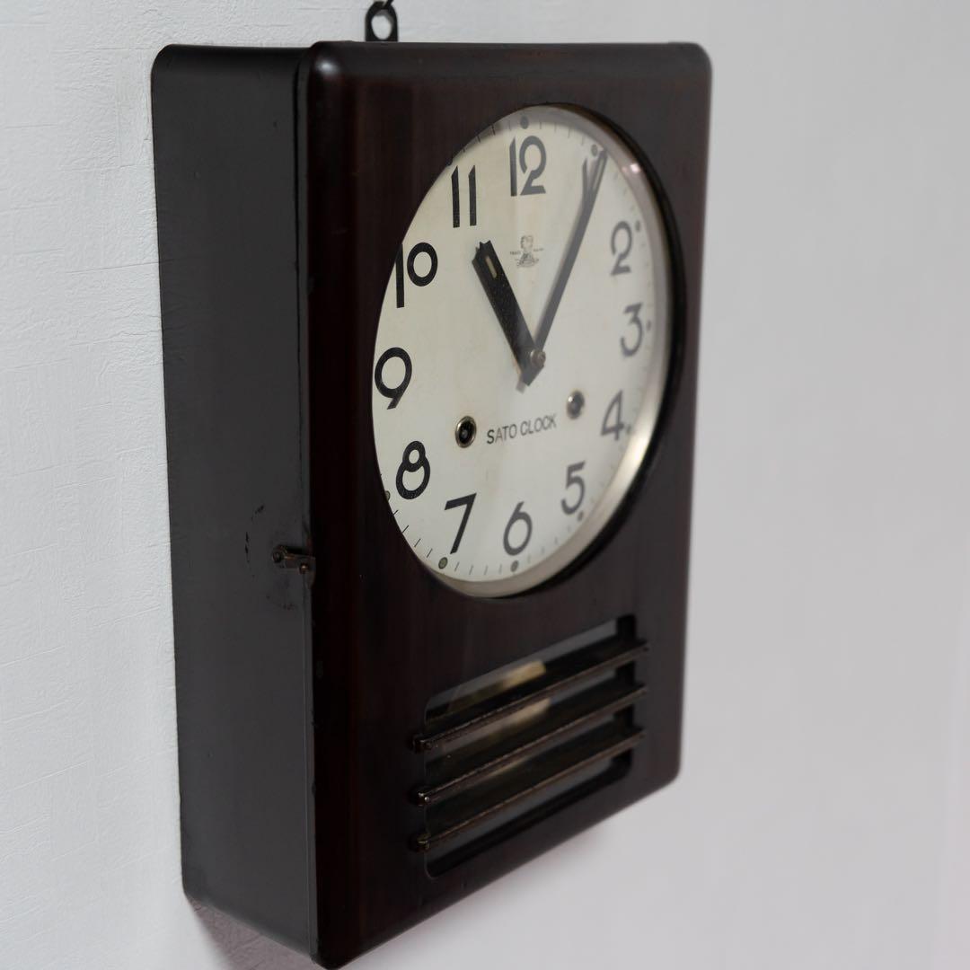 SATO CLOCK 佐藤時計　振り子時計　昭和レトロ　オーバーホール済　動作品