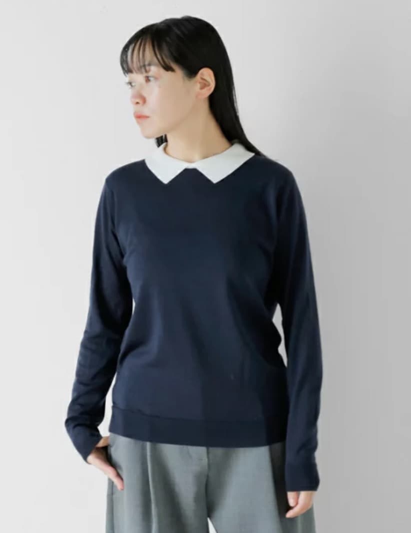 JOHN SMEDLEY 長袖ニット M ダークブラウン