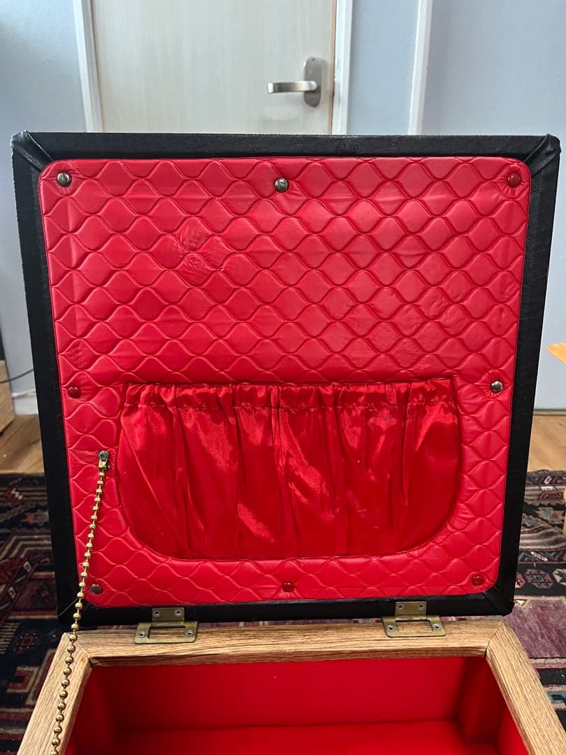 お値下げイギリス ミッドセンチュリー スツール裁縫箱 ビンテージ 北欧風