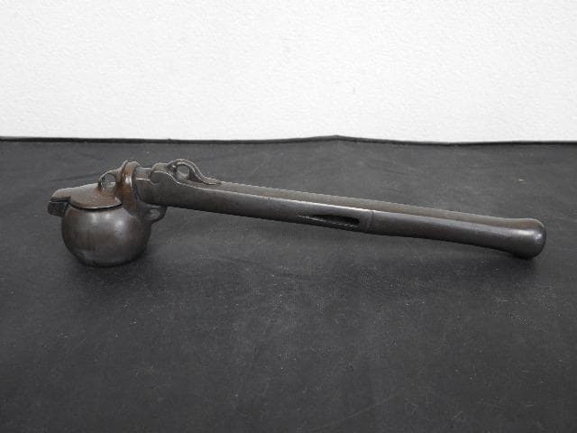 銀象嵌矢立 龍文堂造 銅 MA698