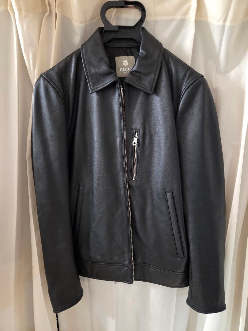 nano universe ブラック レザージャケット(羊革) NANO universe（ナノ・ユニバース） レザージャケット M ブラック