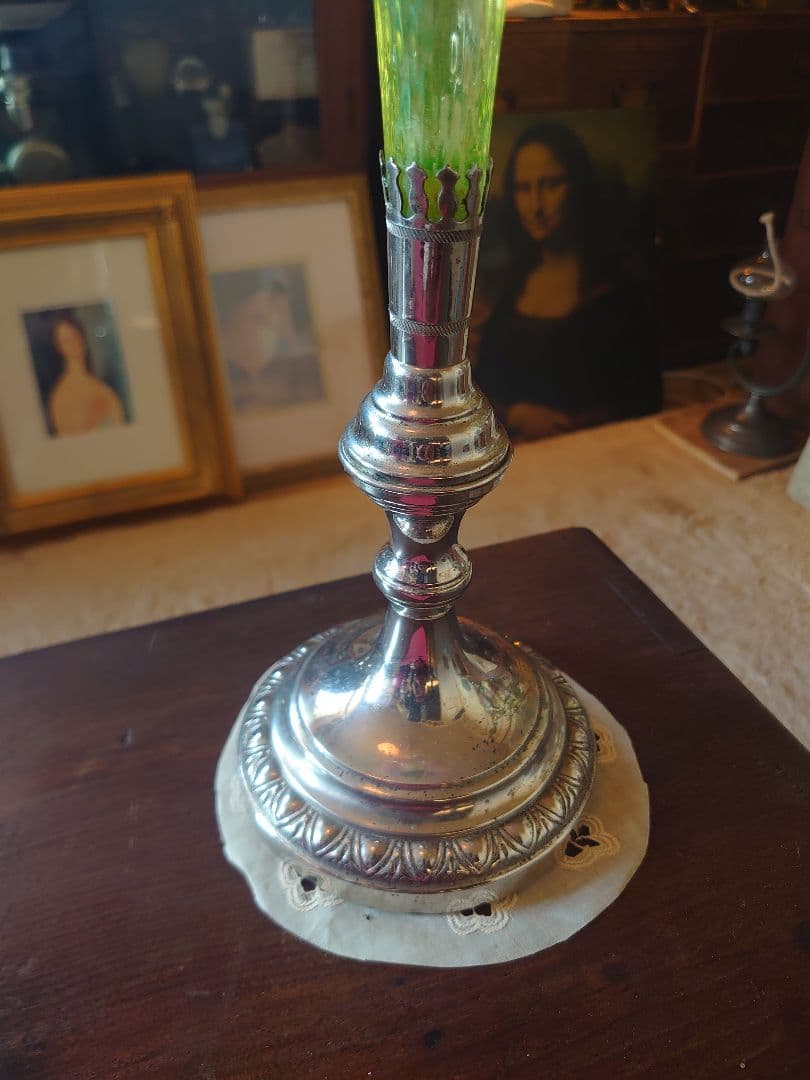 売約済」フランス1890s'ヴィクトリアンクランベリー ヴァセリンSP花器