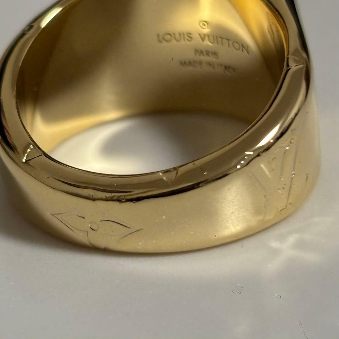 LOUIS VUITTON シグネットリング　極美品　モノグラム　21号　刻印L