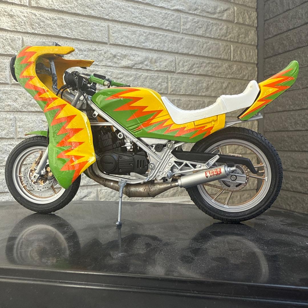 俺のマシン RG250R 完成品 当時物 旧車會 暴走族 爆発カラー 1/12