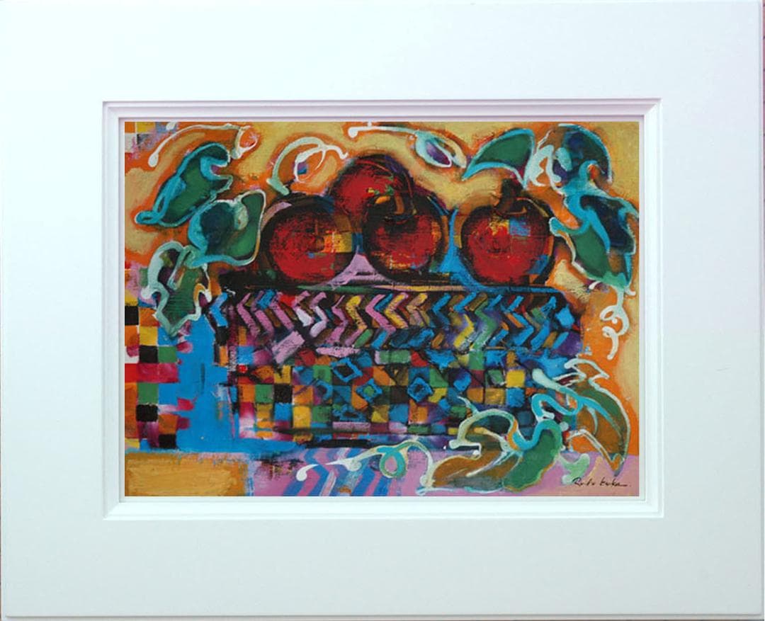 油絵 菅家令子 絵 絵画 インテリア uF6-051110 静物 果物