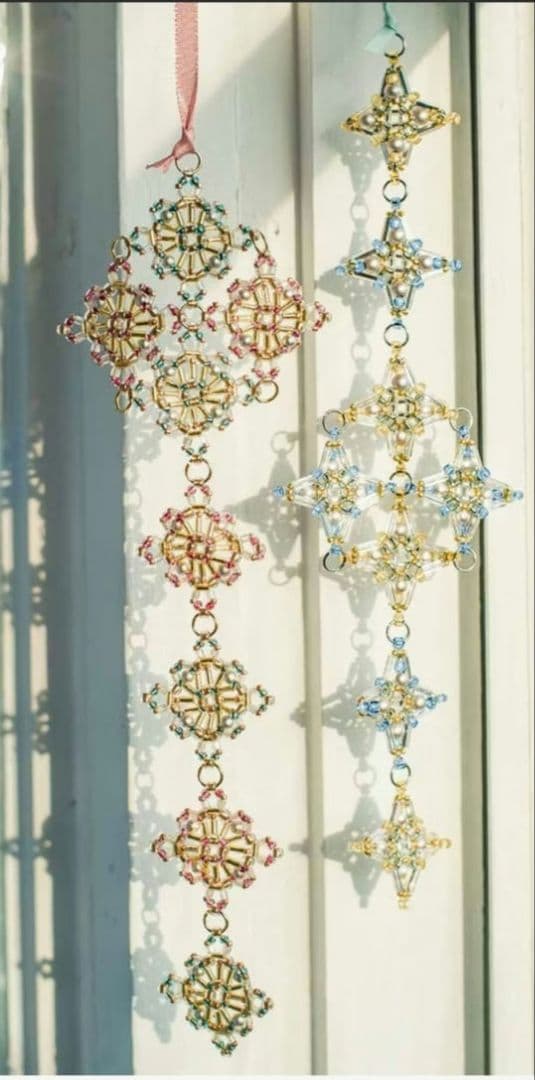 フェリシモ　グラスビーズ連続模様の小さなモチーフ　15回分