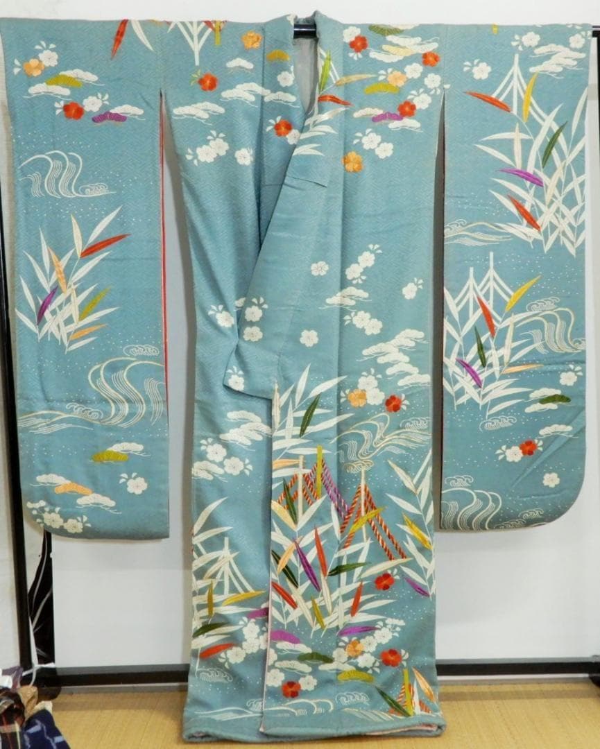 KJ2519 振袖 身丈169.5cm 正絹 着物 成人式 トールサイズ