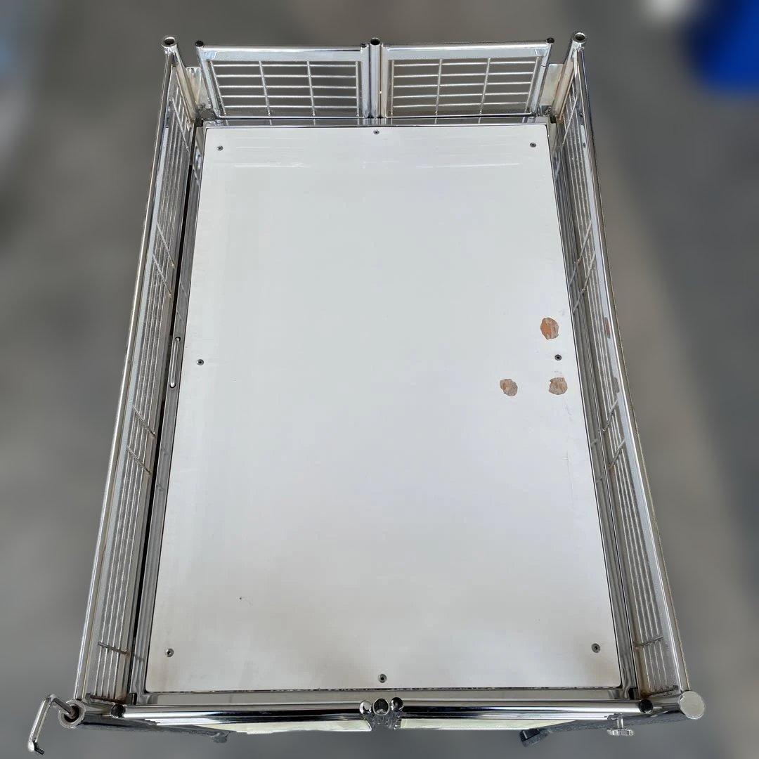 中折れ式ワゴン アイボリー 店舗用品 陳列什器 セールワゴンの通販はau