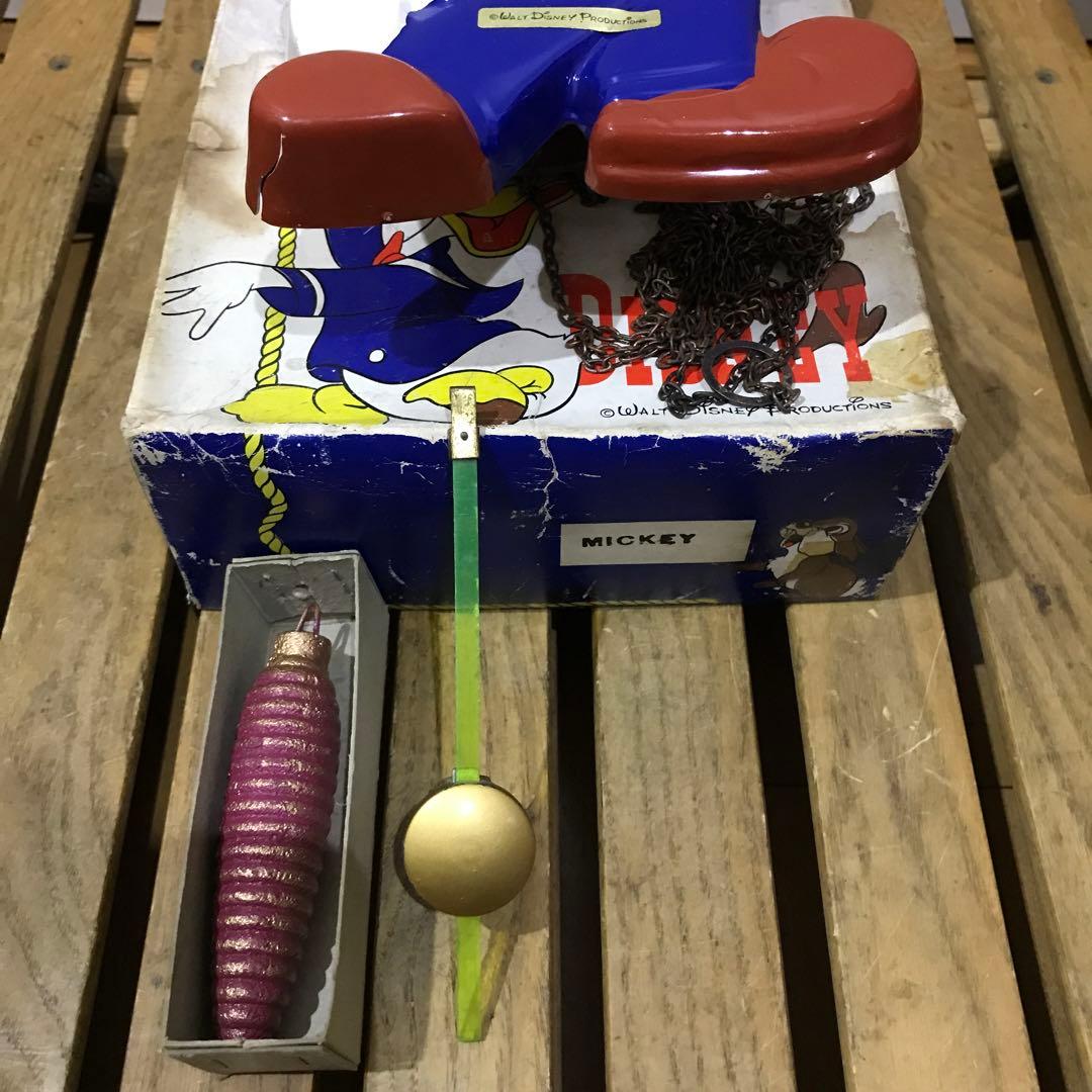 美品 ミケン DISNEY ミッキーマウス 振り子時計
