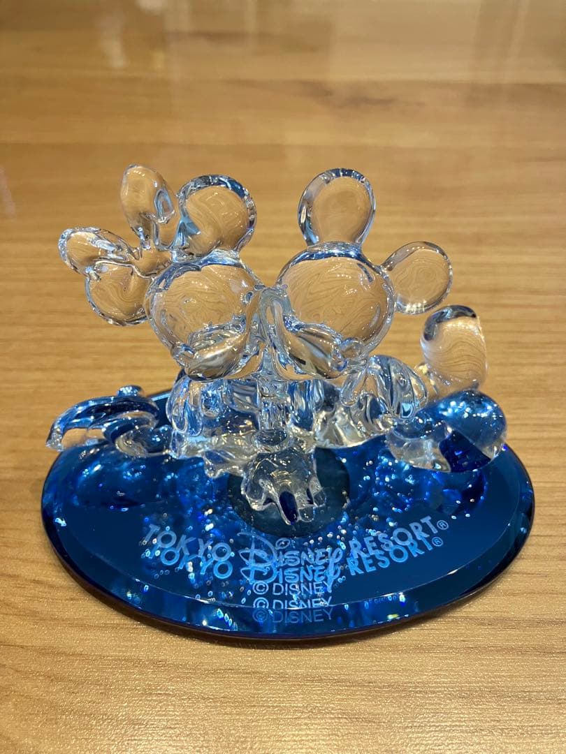 ディズニー ミッキー ミニー クリスタル 置物 - メルカリ