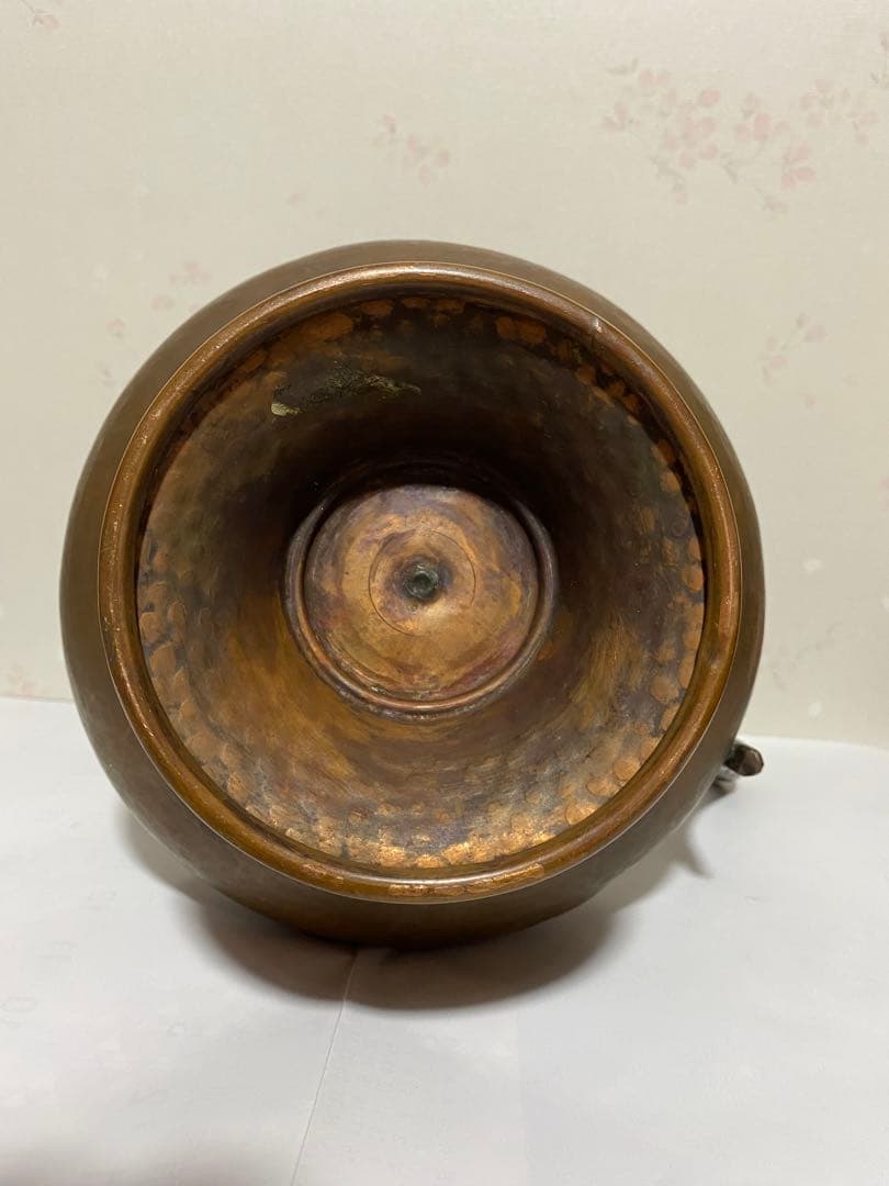 ♢鎚起銅器 ブロンズ 水差し 中東 ペルシャ〜西洋アンティーク 古美術