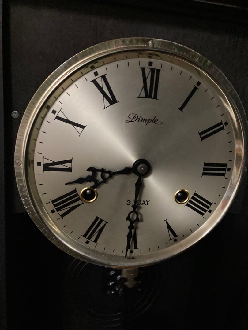 Dimple ドイツ製31 DAY アンティーク柱時計 稼働中