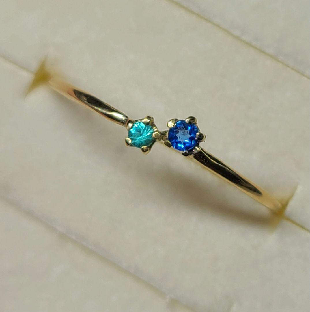 ネオン青バチバチのリングです☆バターリャパライバトルマリン