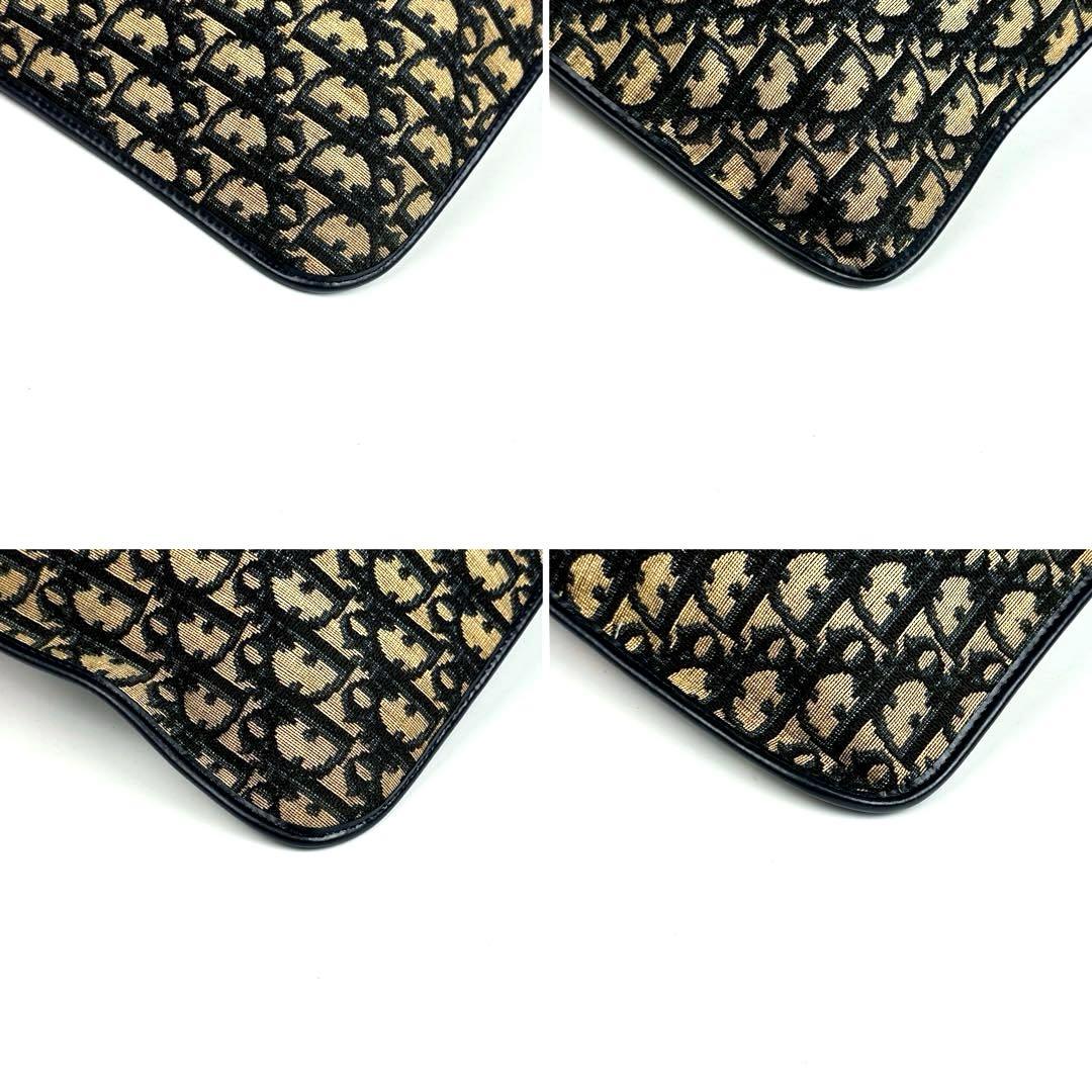 【美品】ディオール　ハンドバッグ　2way　トロッター　総柄　キャンバス　レザー