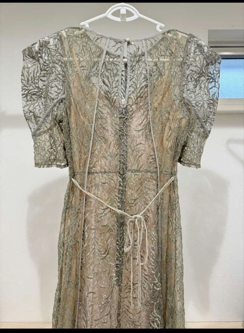 FRAY I.D リーフレースパイピングドレス