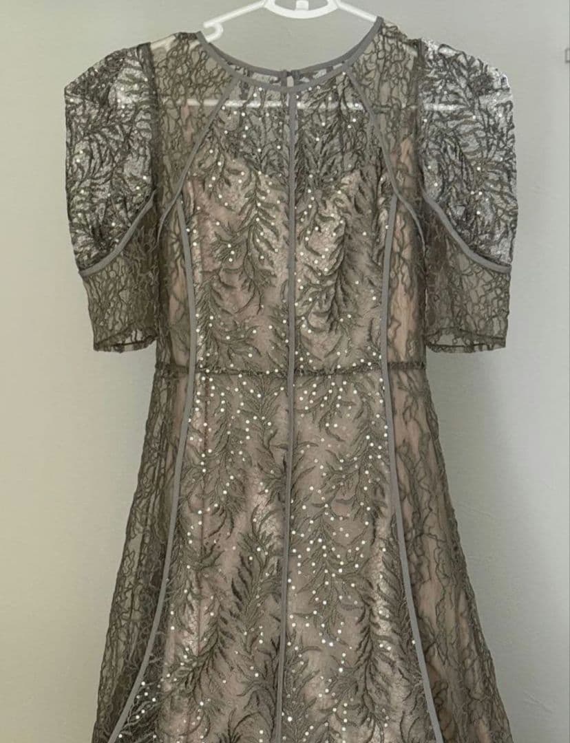 FRAY I.D リーフレースパイピングドレス