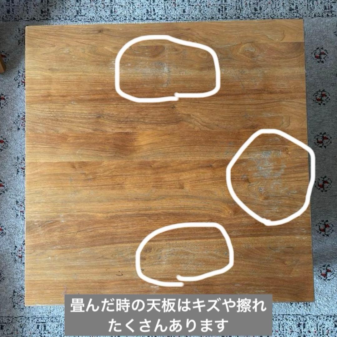 【値下げ】ダイニング・コーヒーテーブル 木製 正方形 大きさ・高さ調整で4way