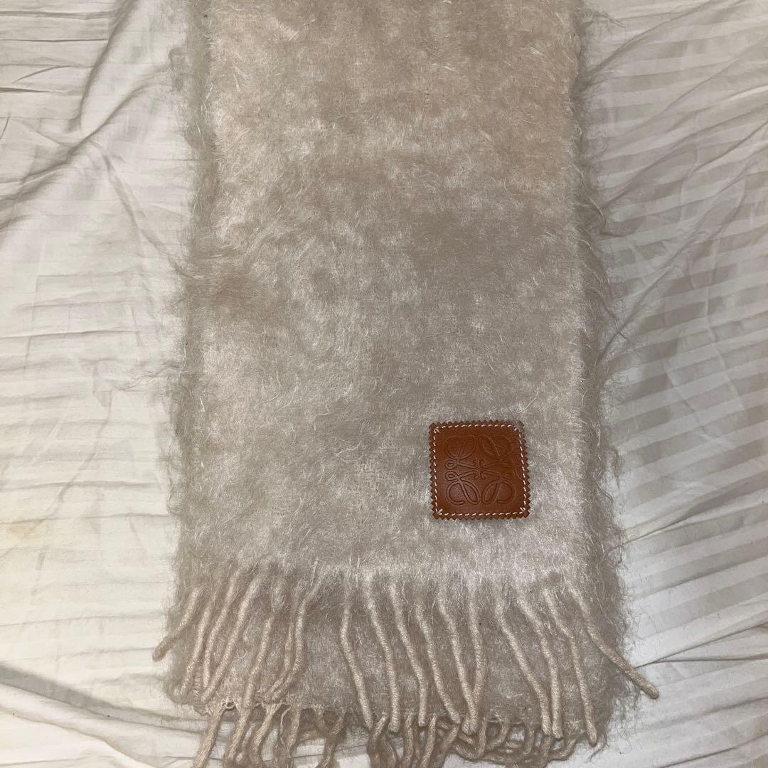 限定価格】ロエベ LOEWE マフラー モヘア ホワイト 白 アイボリー