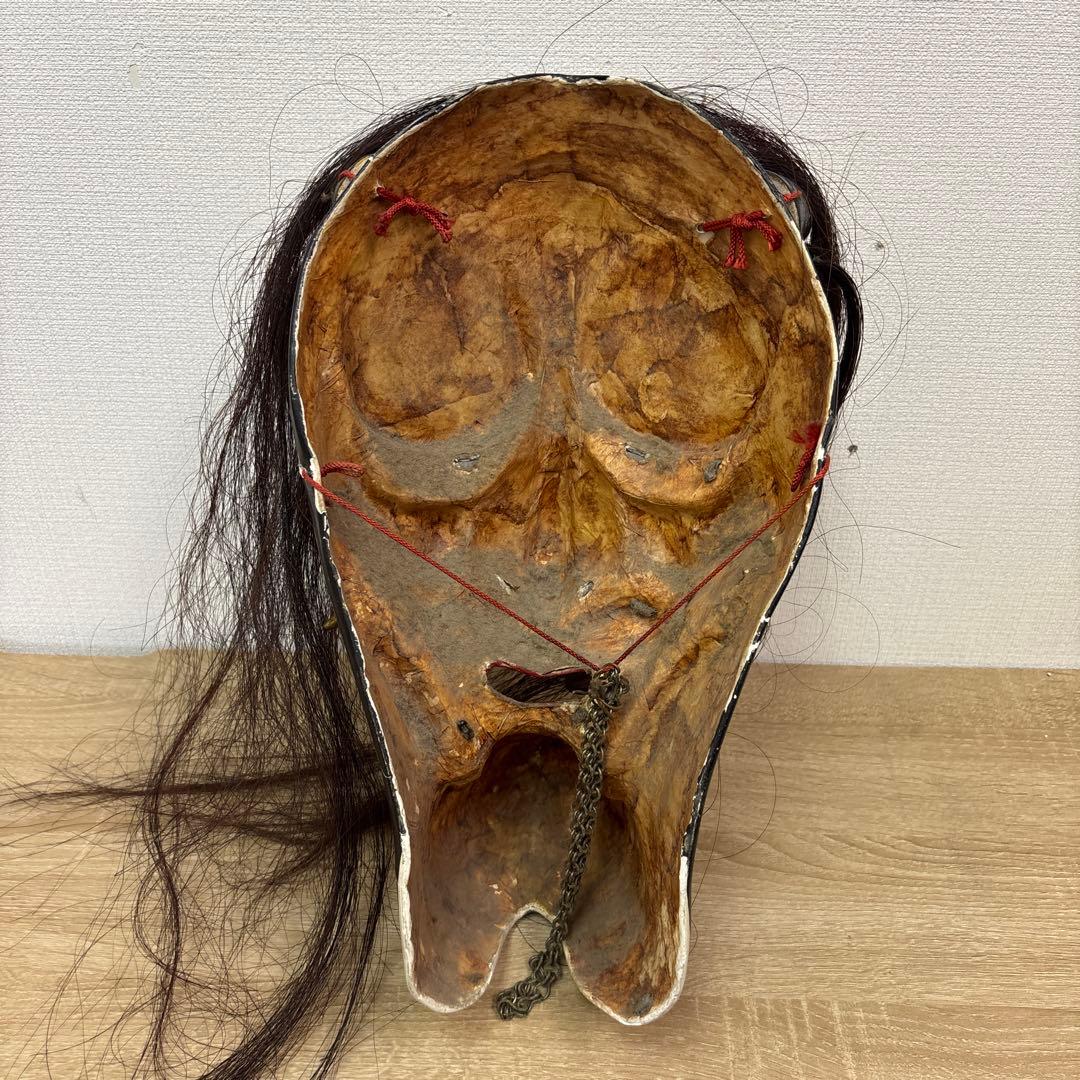 鬼のお面 厄除け 壁掛け 神楽面 魔除け アンティーク