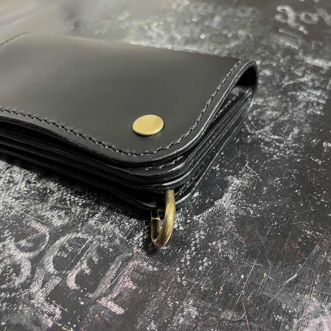 トラッカーウォレット イタリアレザー 3層 長財布 折り財布 #338ミドル