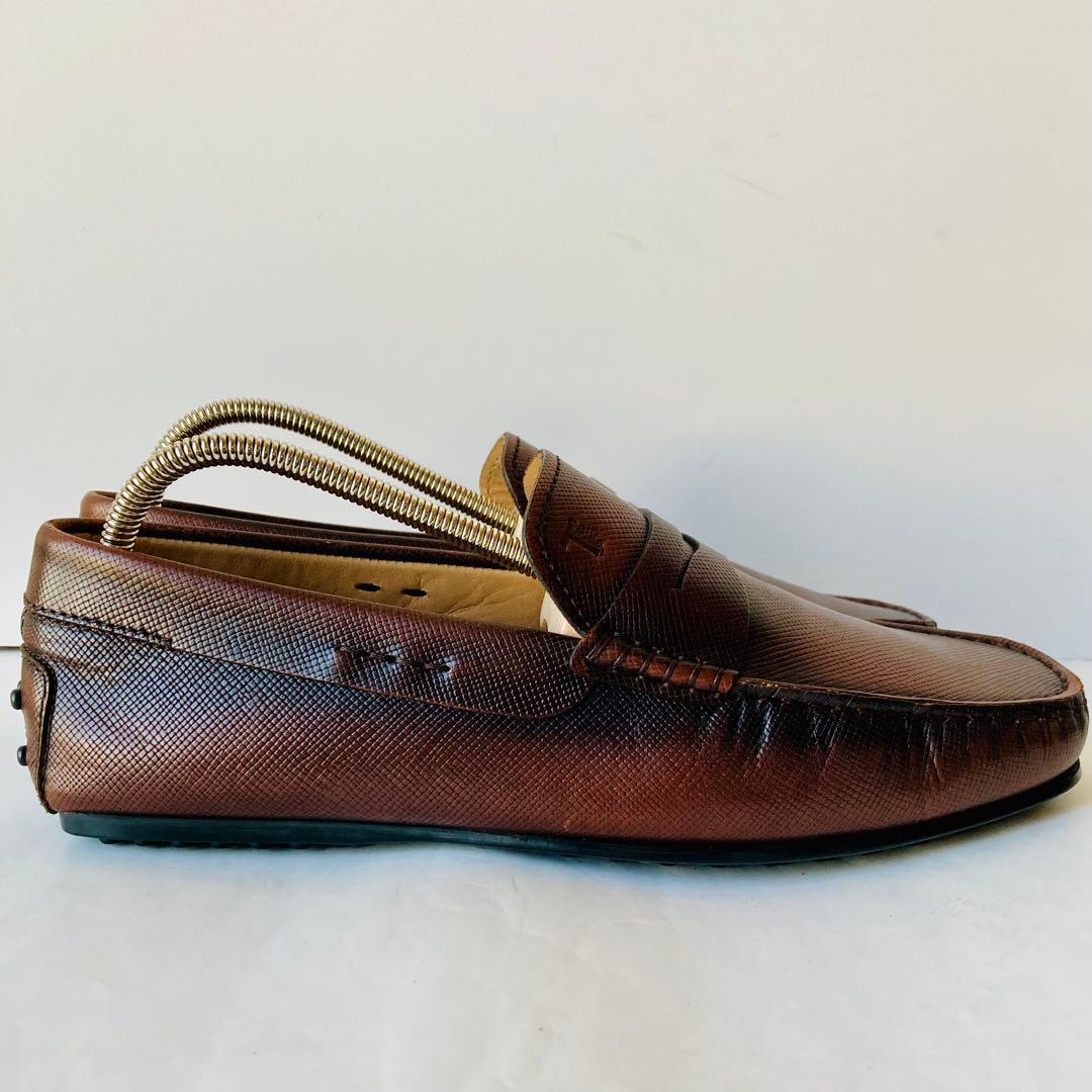 【美品】TOD'S トッズ 濃茶 ローファー 25.5cm 除菌・消臭済み