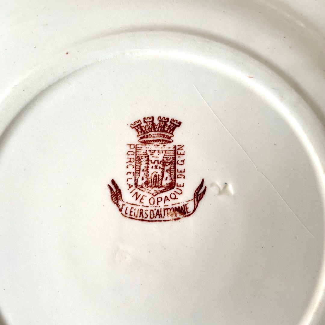 ジアンGien 秋の花フルールドトンヌ デザートプレート③フランス