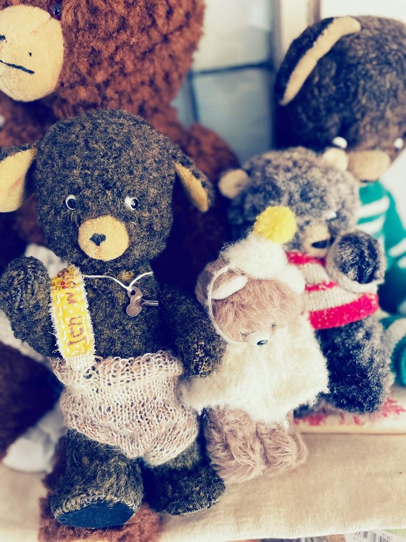 ☆⋆ ヴィンテージ ドイツベアセットDDRベア ポンチ目☽ ⋆ ☆ 。゜.