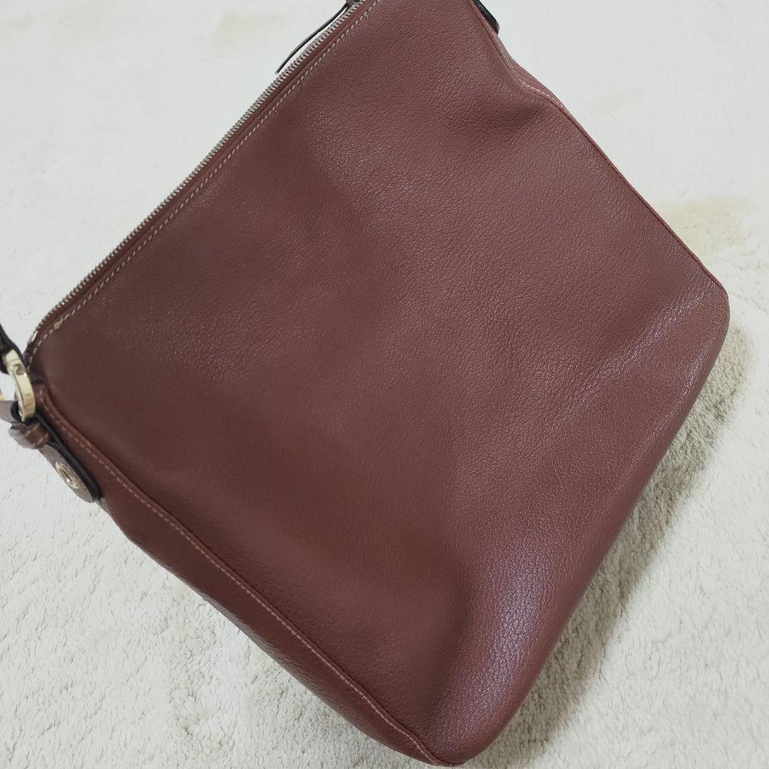 BVLGARI ABELEL オールレザー ブラウン ワンショルダーバッグ