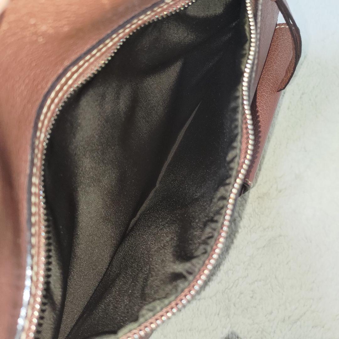 BVLGARI ABELEL オールレザー ブラウン ワンショルダーバッグ