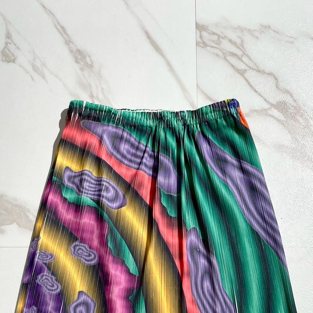 極美品 初期 95年✨PLEATS PLEASE 横尾忠則 転写プリーツスカート
