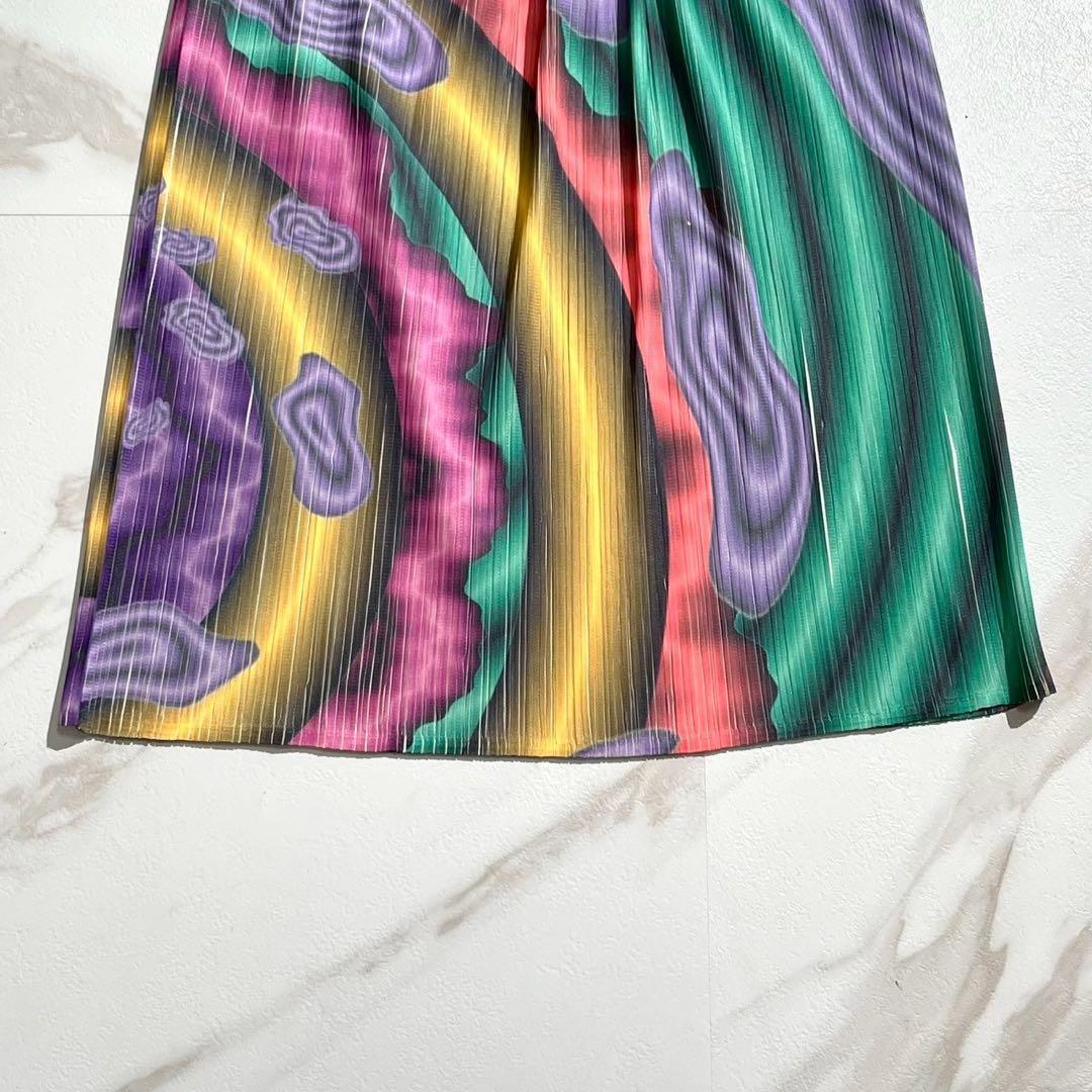 極美品 初期 95年✨PLEATS PLEASE 横尾忠則 転写プリーツスカート