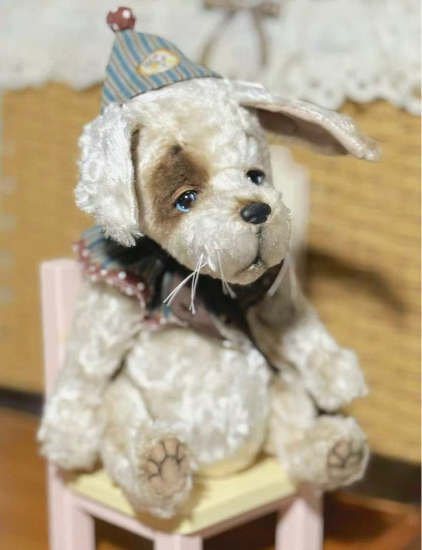 気怠ワンワン アーティストベア 海外作家様 ぬいぐるみ テディベア 犬