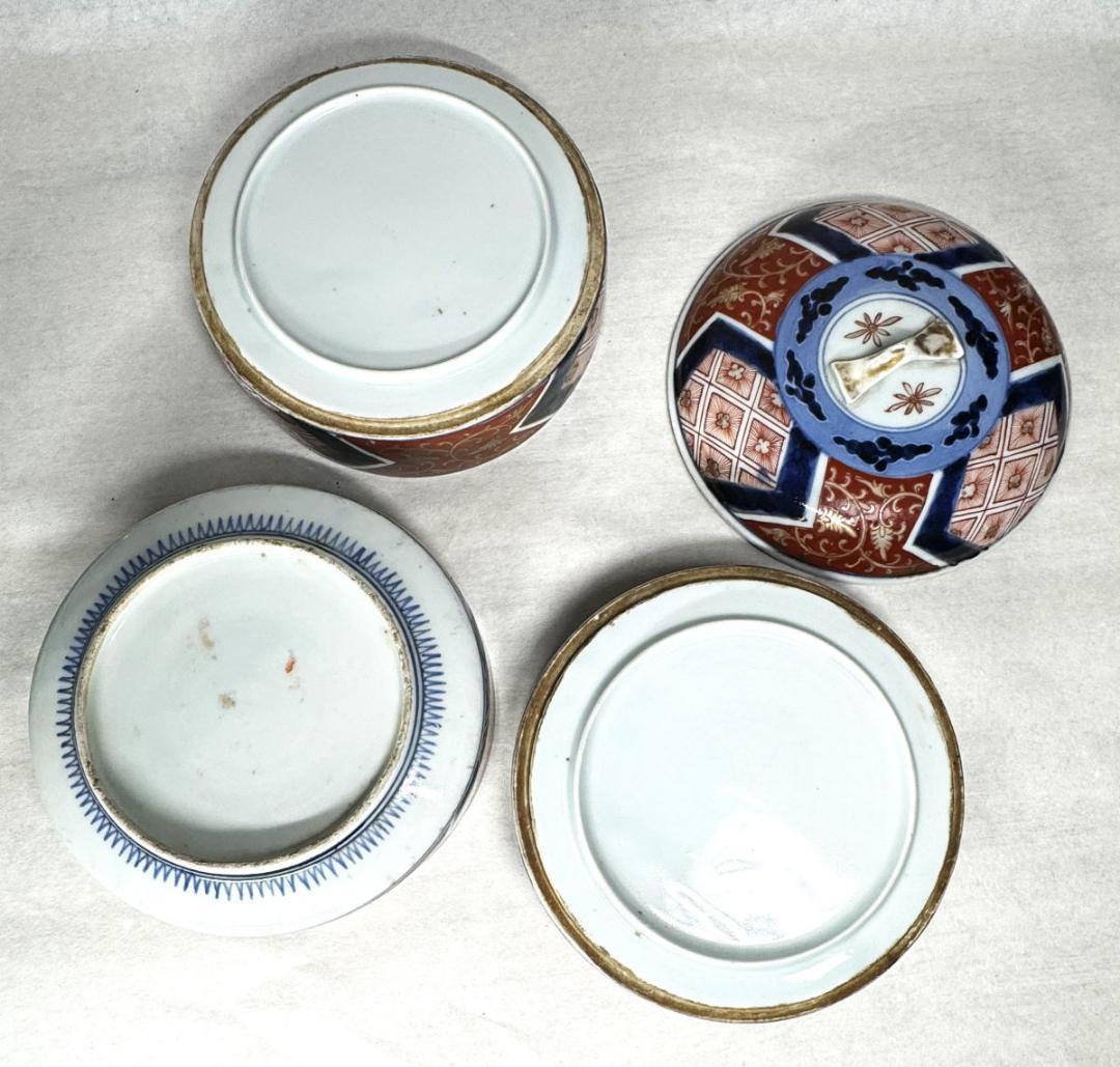 江戸後期 古伊万里 染錦 三段重 箱付 ウブ品 伝世品 入手困難 WWTT232