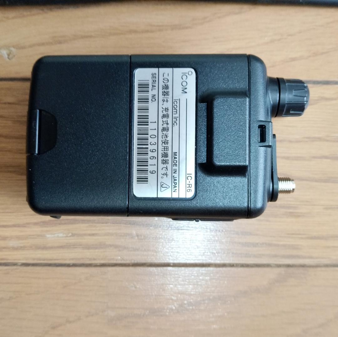 icom ハンディレシーバー IC-R6＋アンテナSRH789＋充電スタンド!!