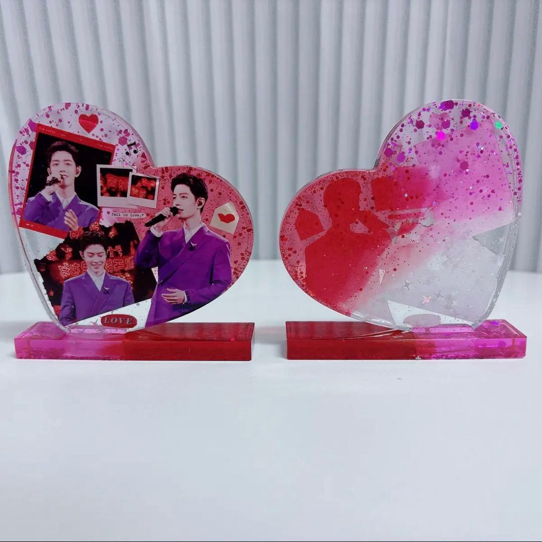 新作 肖戦 Lサイズ　デザインハート　レジンスタンド❣️5点❣️確認用❣️1216
