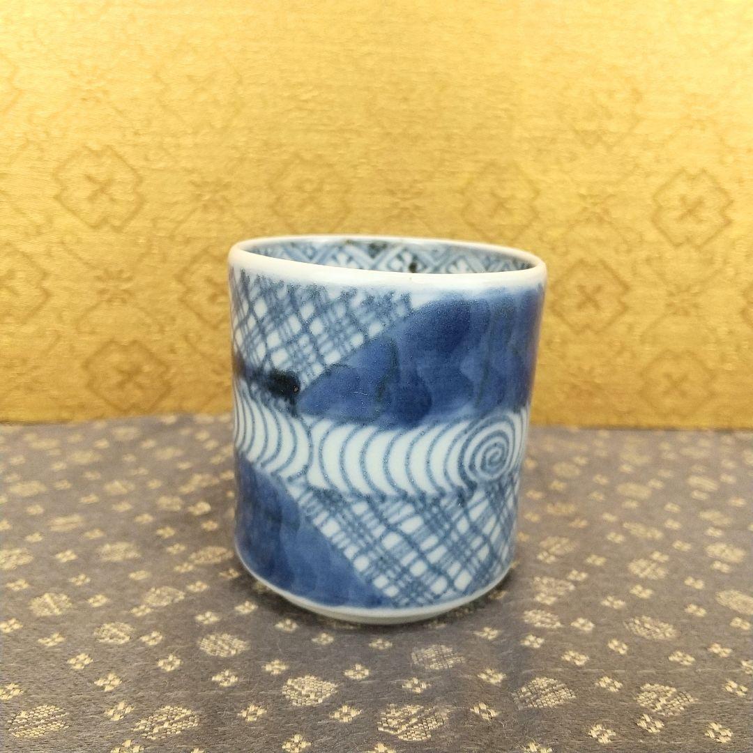 伊万里焼 古伊万里 色絵金彩 祥瑞鳳凰文 六角振出 時代箱付 V R6735