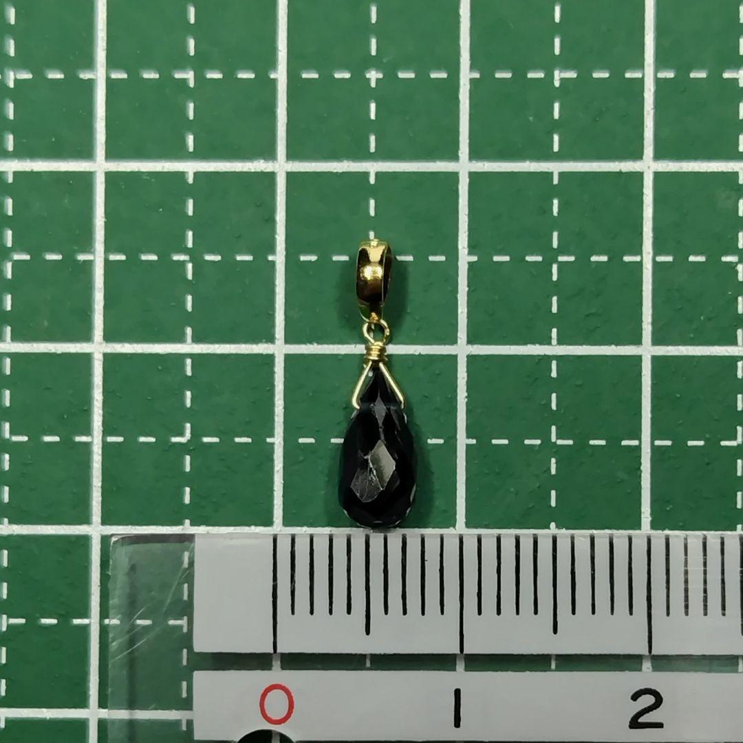 No.1338 エメラルド ドロップカット ペンダントトップ チャーム kgf