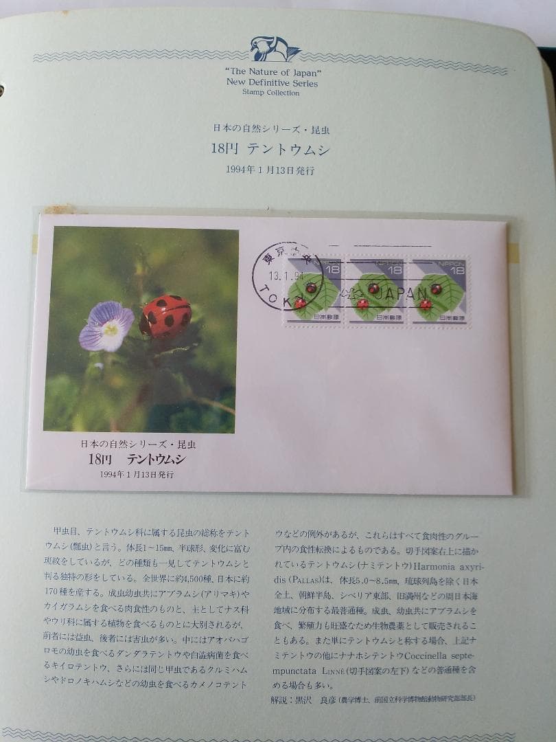 初日カバー マキシマムカード 日本の自然シリーズ切手コレクション①
