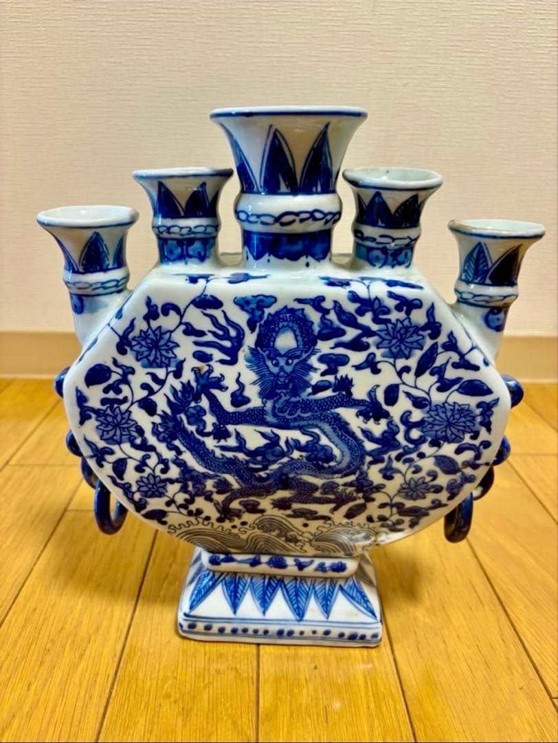 古伊万里【蔵春亭西畝】色絵金彩武士紋広口花瓶 飾壺 高さ68cm 古美術