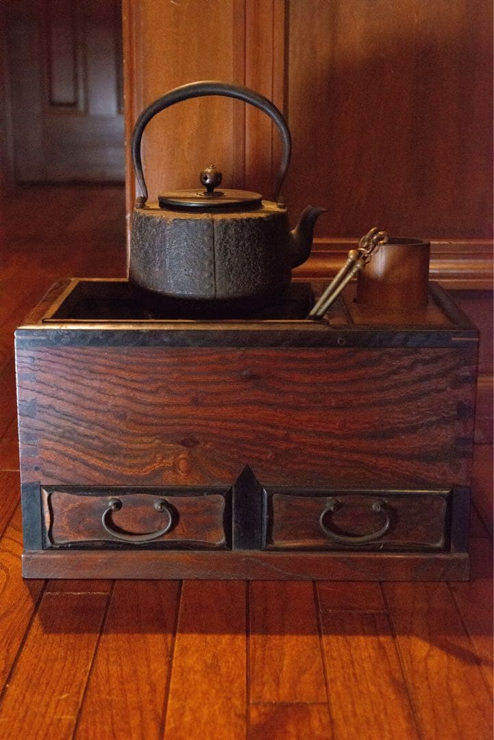 骨董 鉄瓶 銅蓋 大正昭和 20世紀頃 鉄製 茶器 美術 中古 時代物 古美術