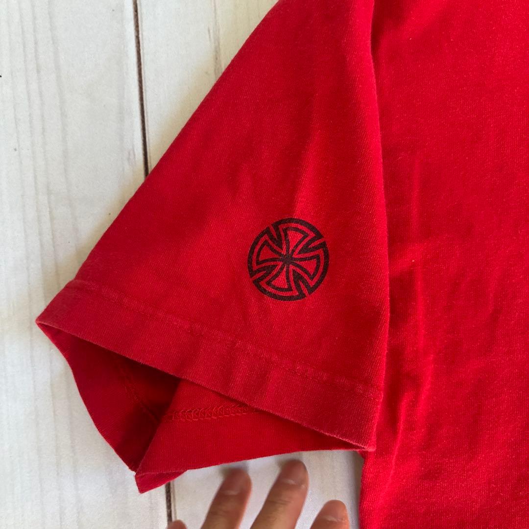 INDEPENDENT アイアンクロス Tシャツ 赤 インディペンデント